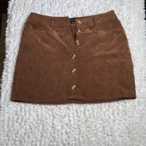 Ambiance Brown Tan Mini Pencil Skirt